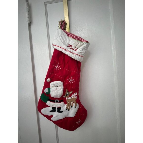 Rudolph, the red nose, reindeer, ERIK stocking - Picture 1 of 11